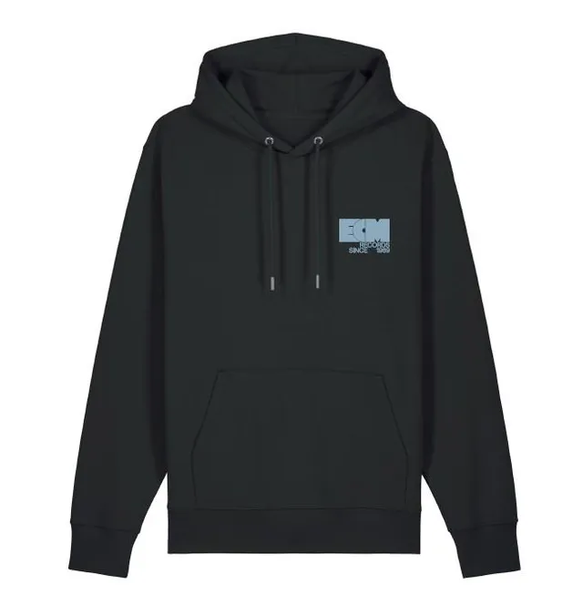 ECM Records Hoodie schwarz Bio-Baumwolle Vintage-Logo
