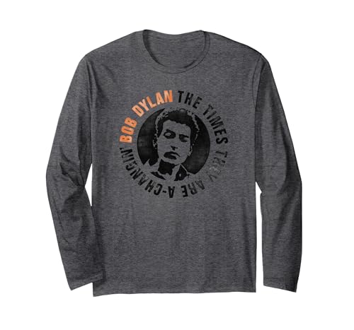 Bob Dylan Die Zeiten Langarmshirt Anthrazit Meliert S