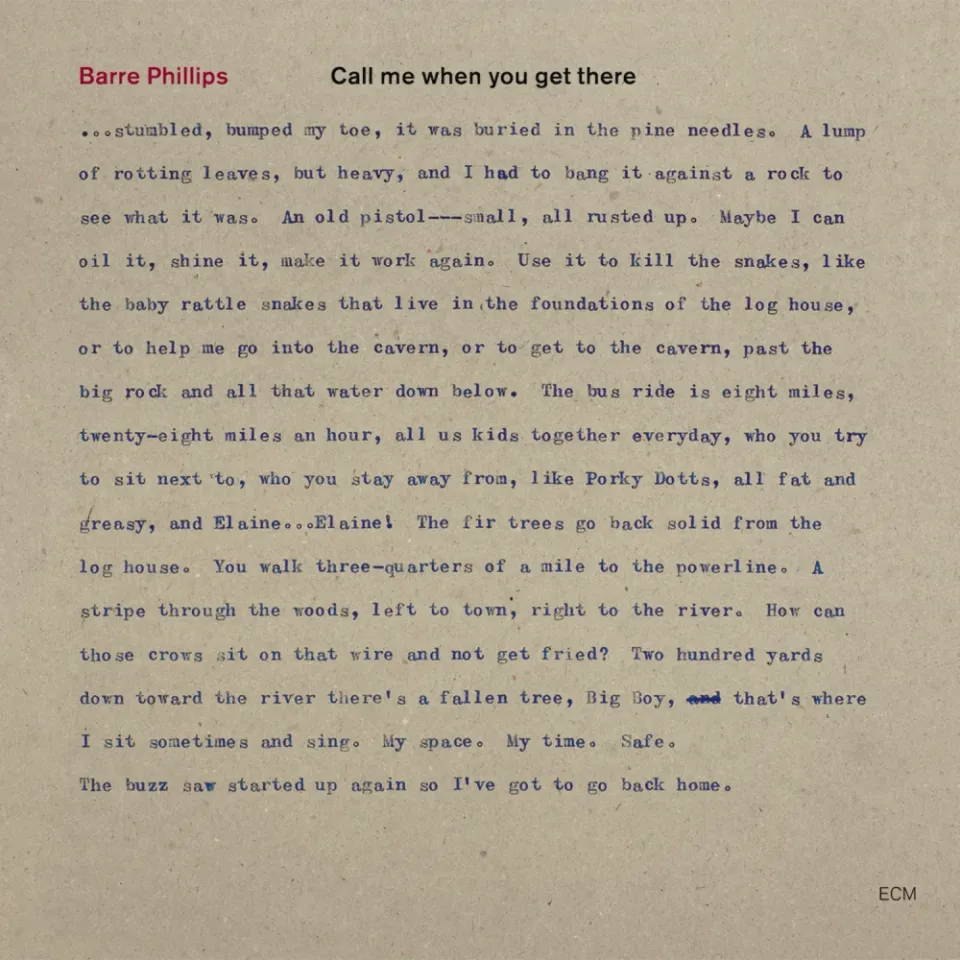 ECM Records Call me when you get there CD Album