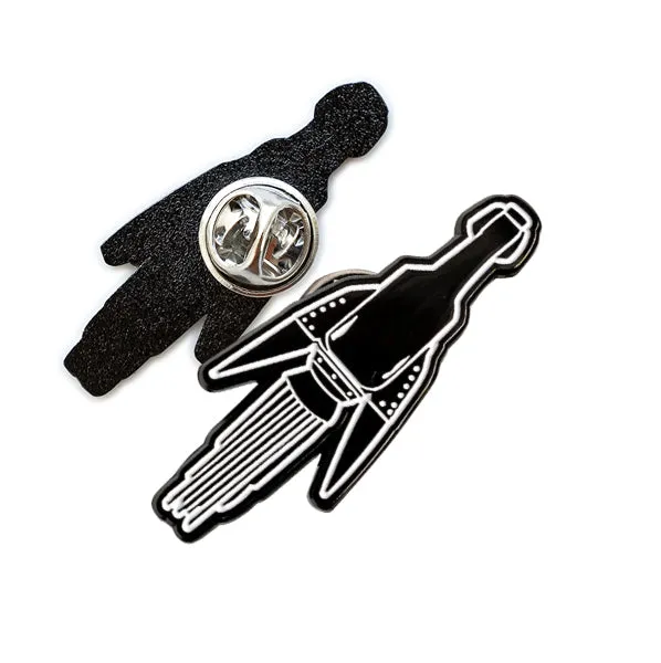 TURBOBIER Rakete Anstecknadel Pin 1,5 x 4 cm