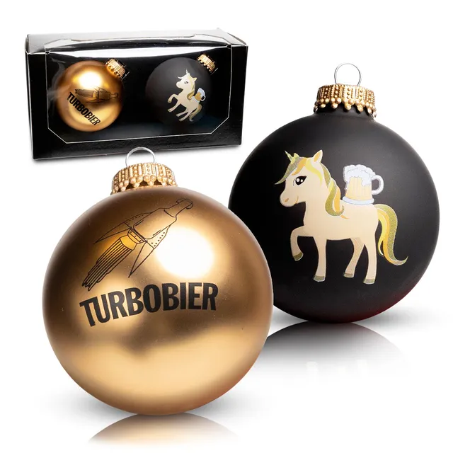 TURBOBIER Christbaumkugeln Christbaumschmuck Glas-Set Box