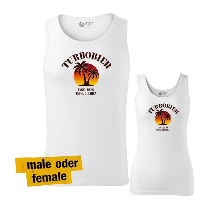 Turbobier Insel Tanktop Herren Baumwolle