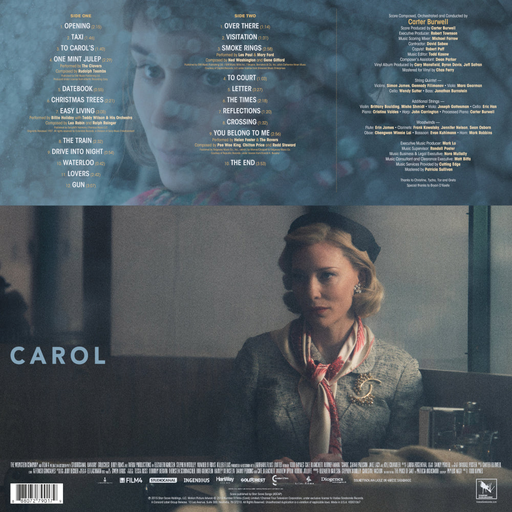 Deutsche Grammophon Carter Burwell Carol Soundtrack LP
