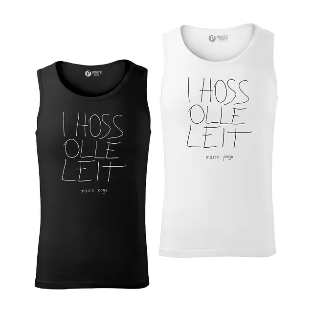 Marco Pogo I hoss olle Leit Tanktop schwarz Baumwolle