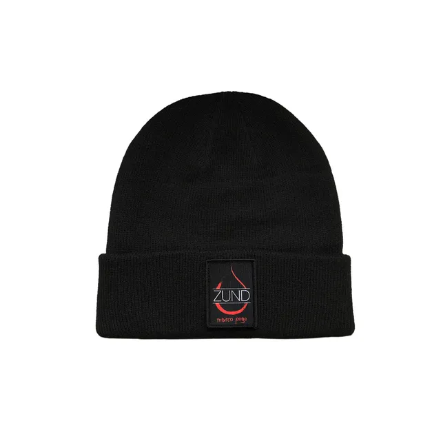 Zund Haube Beanie schwarz Rippenstrick