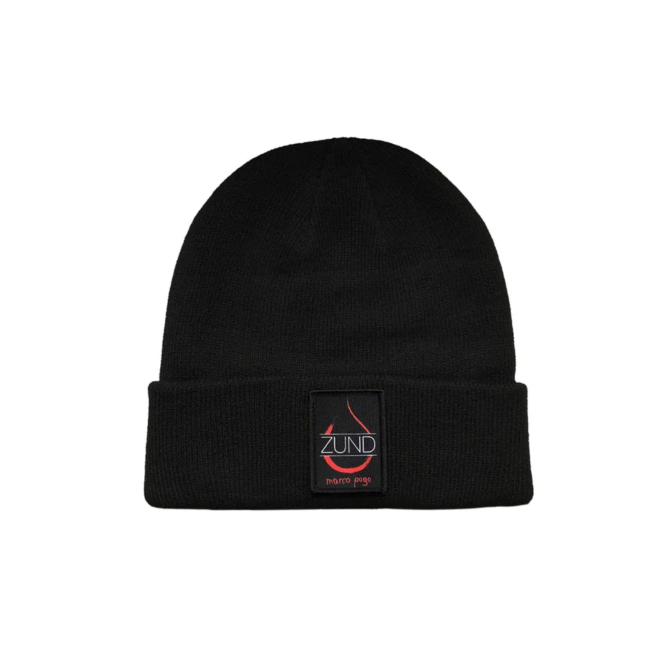Zund Haube Beanie schwarz Rippenstrick