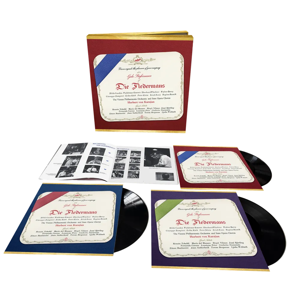 Deutsche Grammophon Karajan Fledermaus Wiener Philharmoniker 3LP