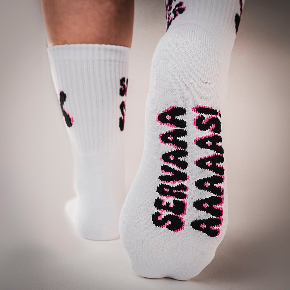 Seiler und Speer Sportsocken Rot-Weiß All-Over Baumwolle