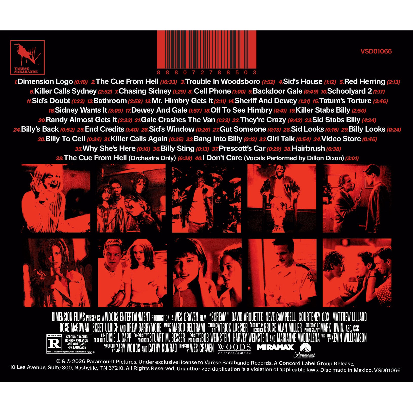 Deutsche Grammophon Scream Score 30th Anniversary CD Beltrami