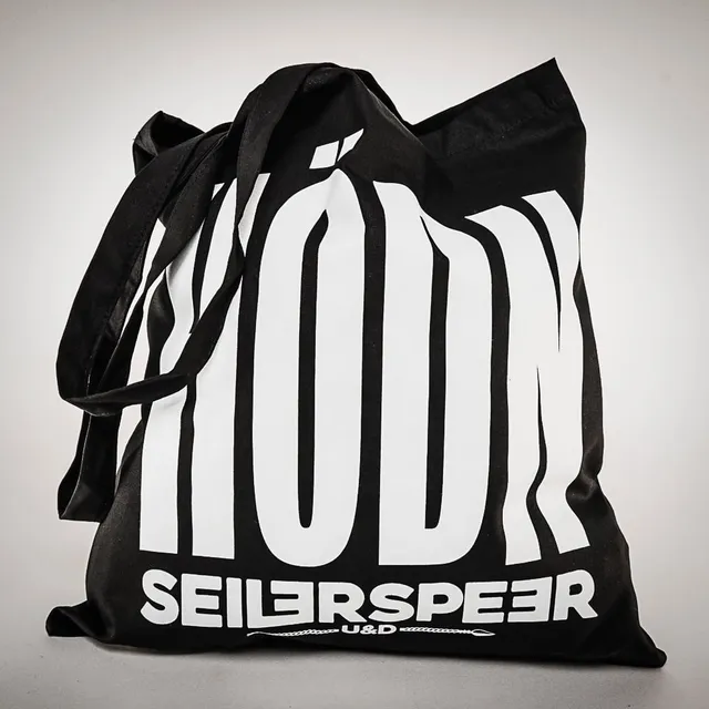 Seiler und Speer Hödn Tragetasche Schwarz 38x42 Baumwolle