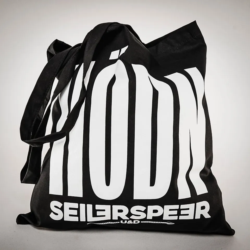 Seiler und Speer Hödn Tragetasche Schwarz 38x42 Baumwolle