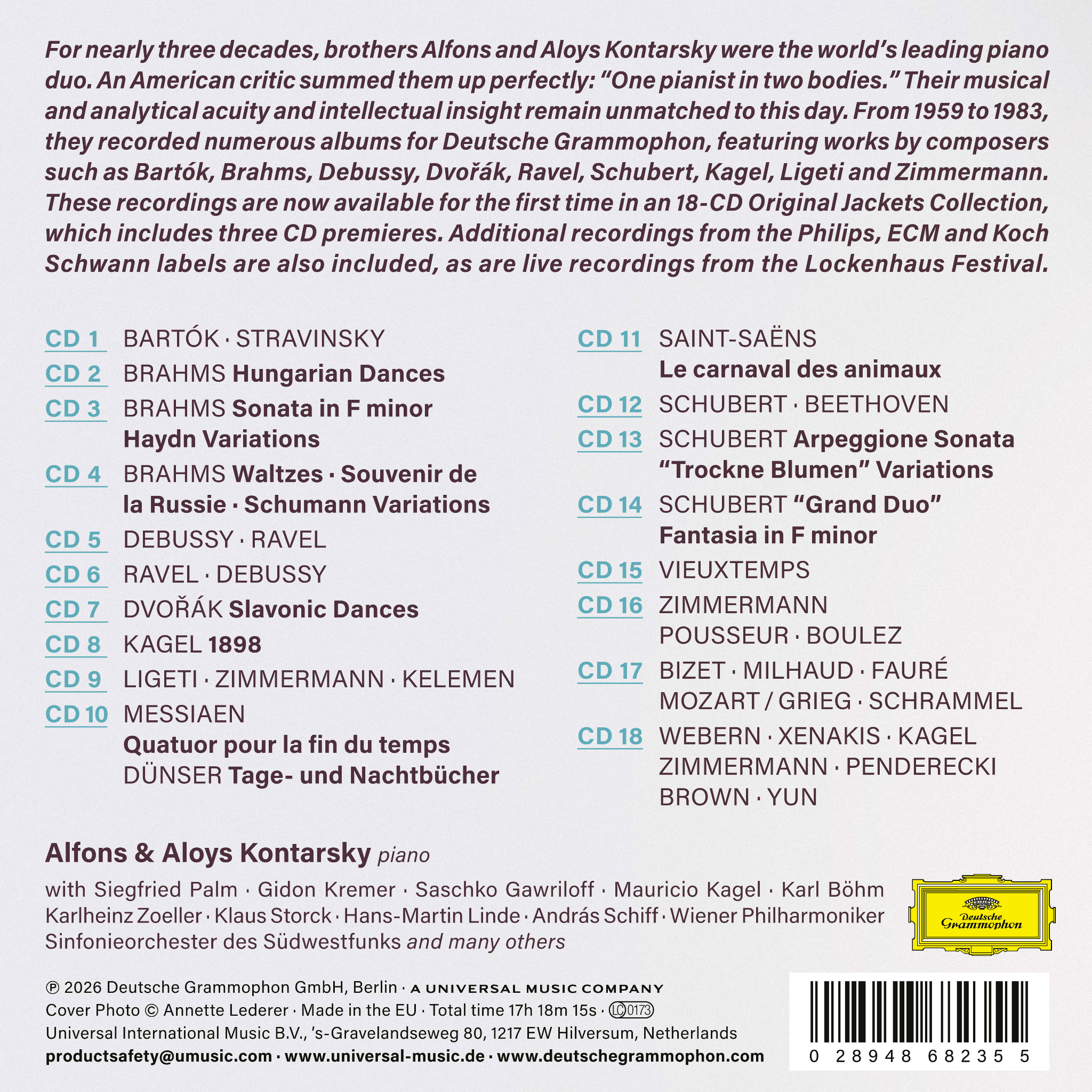 Deutsche Grammophon Kontarsky Recordings 18CD Box