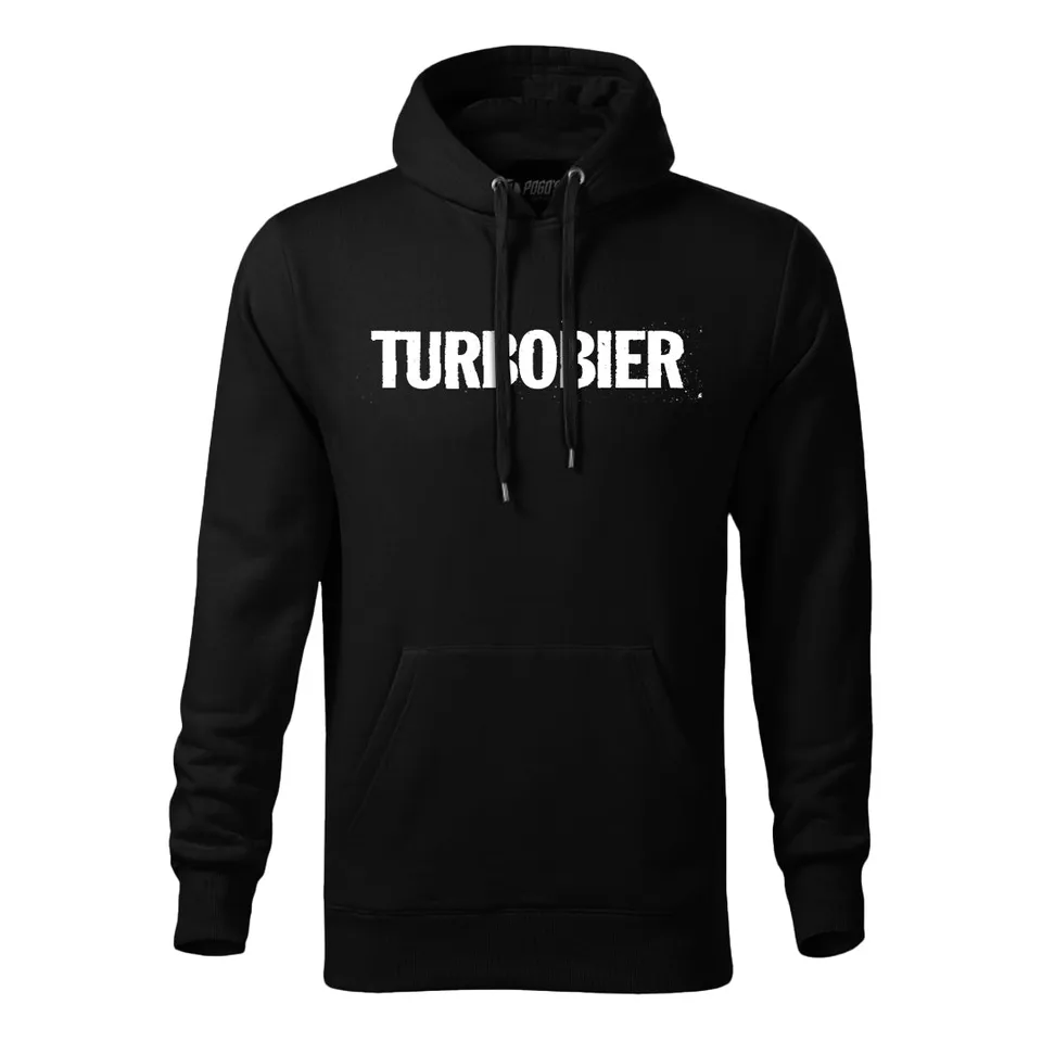 TURBOBIER Classic Hoodie schwarz 280 g Baumwolle
