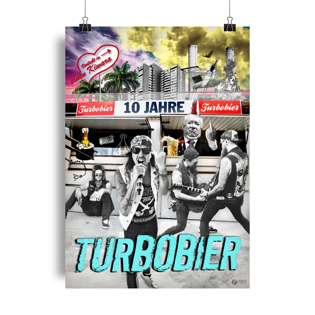 TURBOBIER 10 Jahre Poster signiert A2 Jubiläum