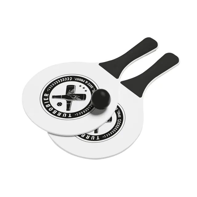 Turbobier Beachtennis-Schläger Holz-Set mit Ball