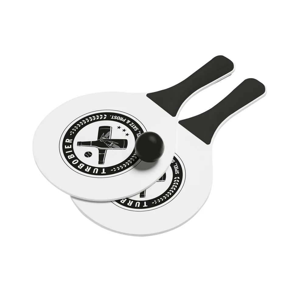 Turbobier Beachtennis-Schläger Holz-Set mit Ball