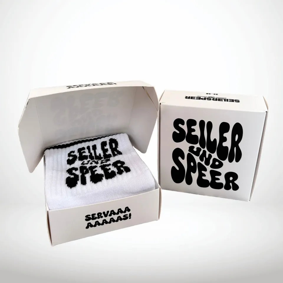 Seiler und Speer Sportsocken schwarz-weiß Allover Baumwolle