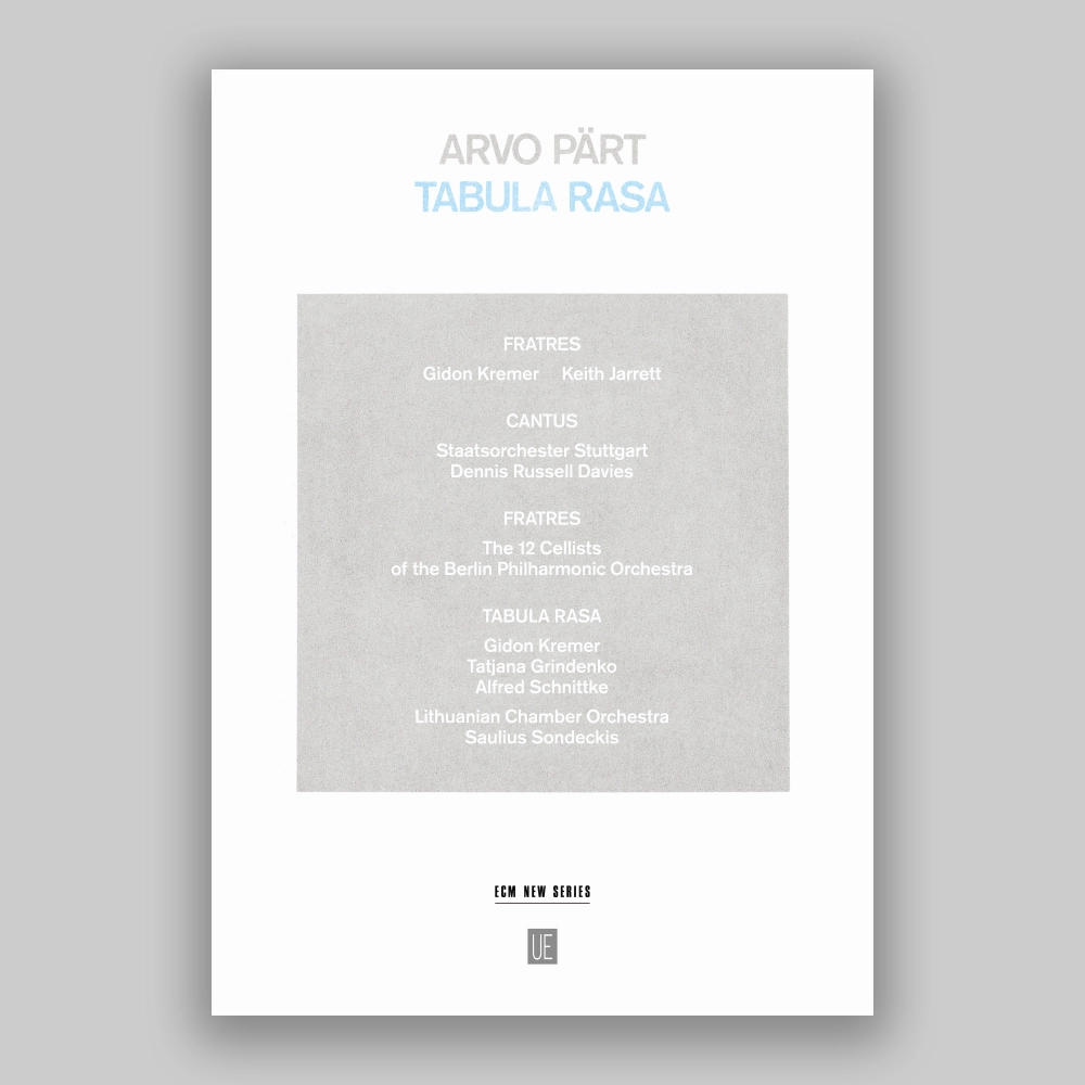ECM New Series Pärt Tabula Rasa Vinyl LP Gatefold