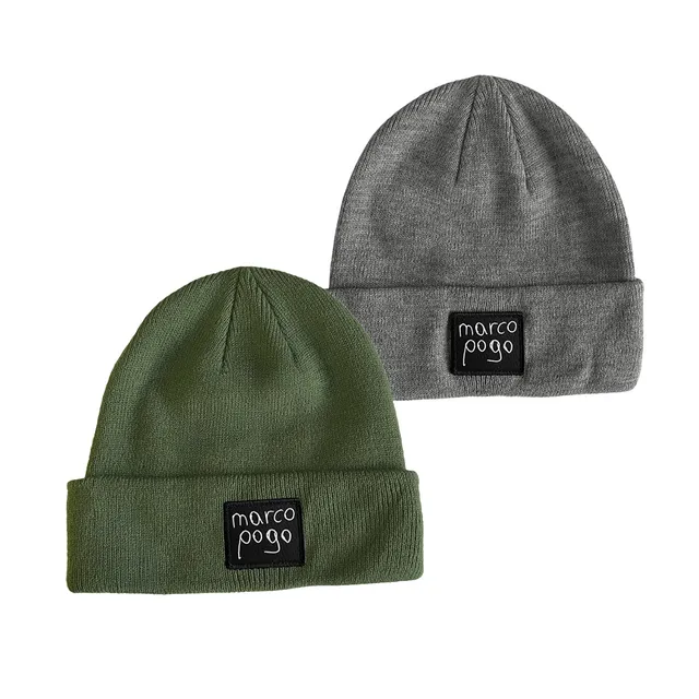 Marco Pogo Haube Beanie grau Rippenstrick