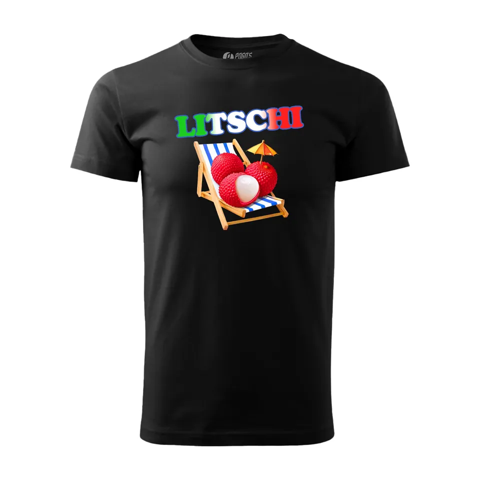 Plan P Litschi Shirt schwarz Baumwolle L