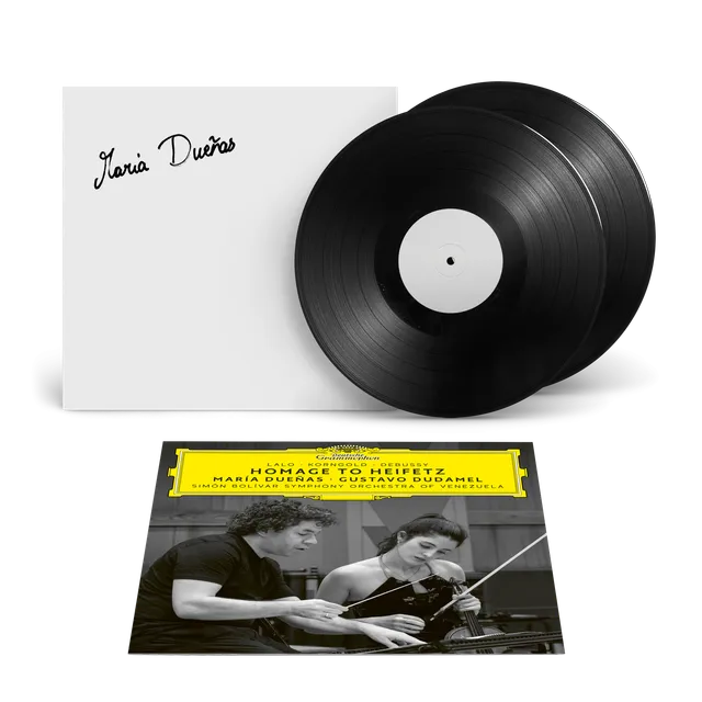 Deutsche Grammophon Homage to Heifetz María Dueñas 2LP White Label signiert