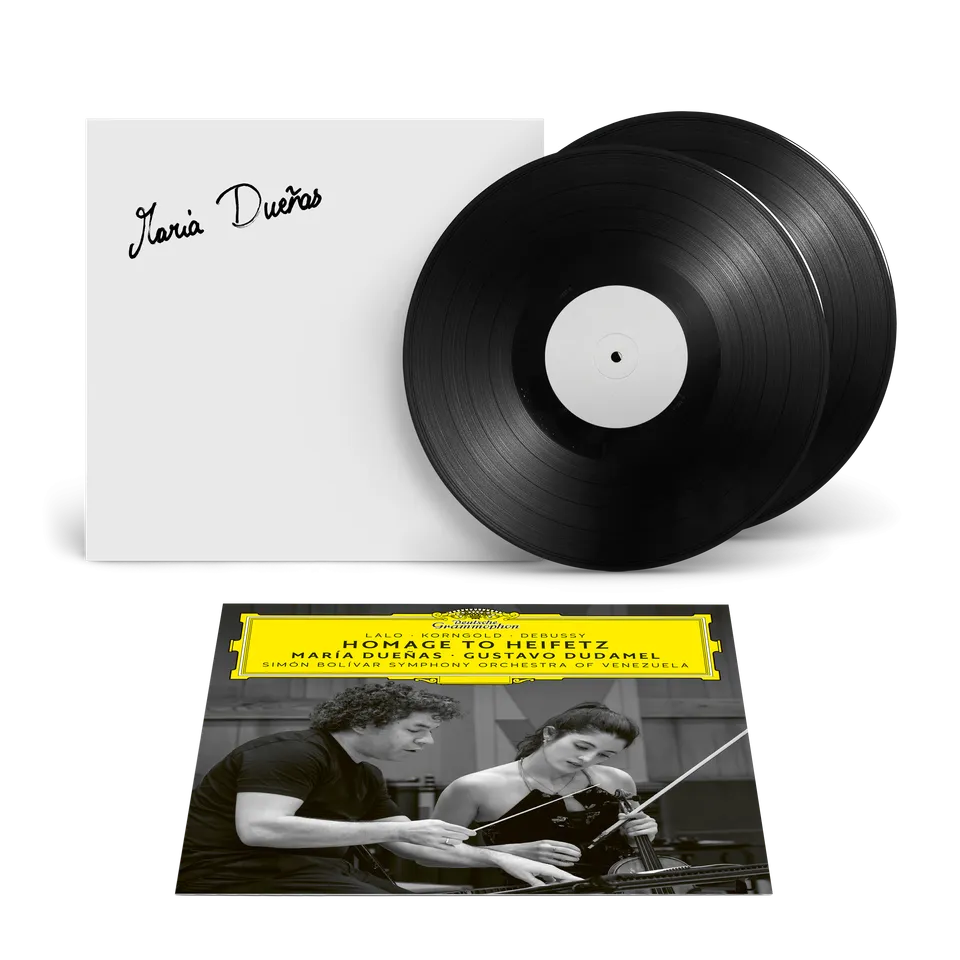 Deutsche Grammophon Homage to Heifetz María Dueñas 2LP White Label signiert