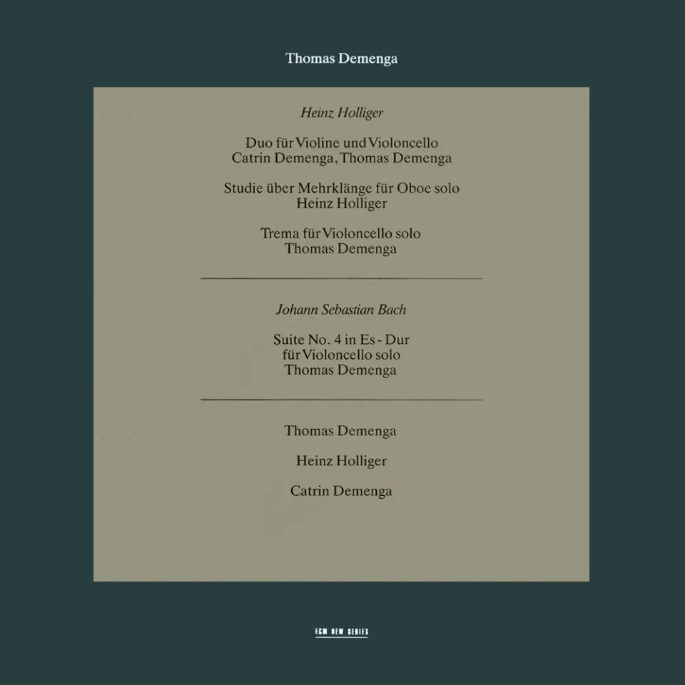 ECM Records Holliger Bach LP Vinyl New Series