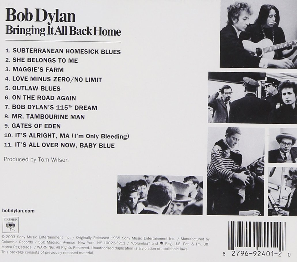 Bob Dylan Bringing It All Back Home CD mit Tambourine Man