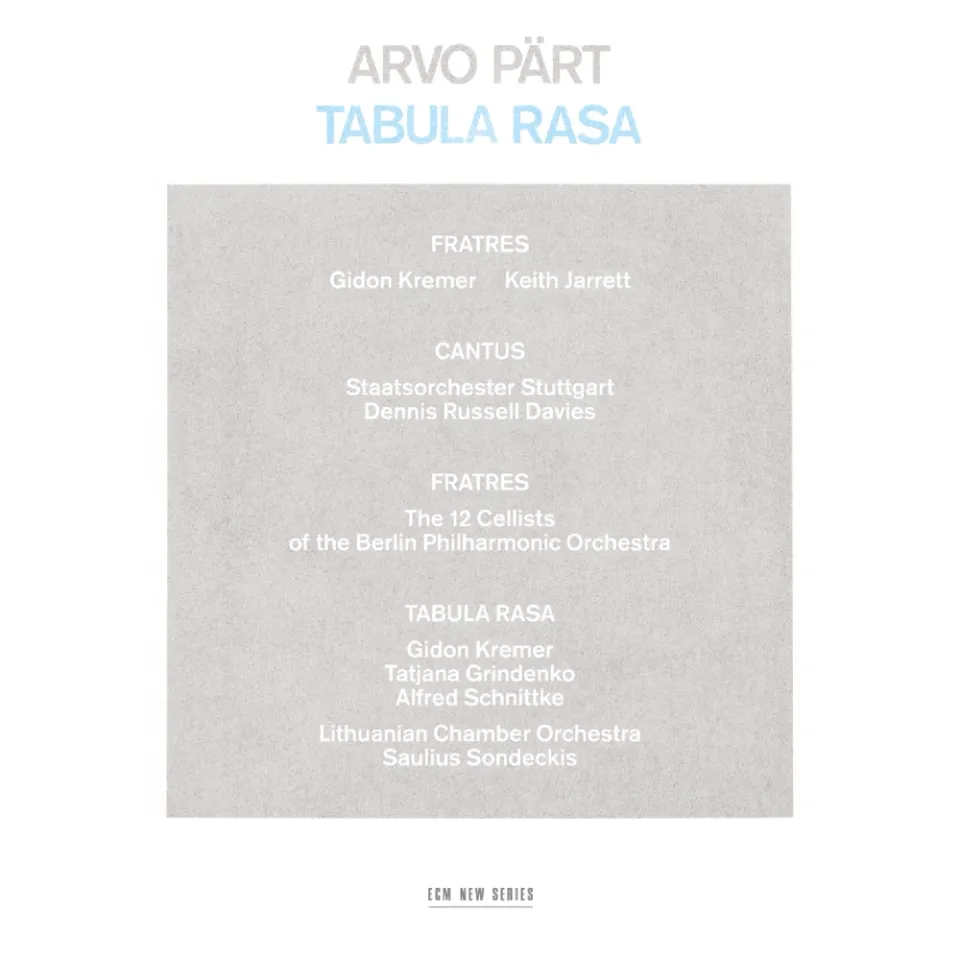 ECM New Series Pärt Tabula Rasa Vinyl LP Gatefold