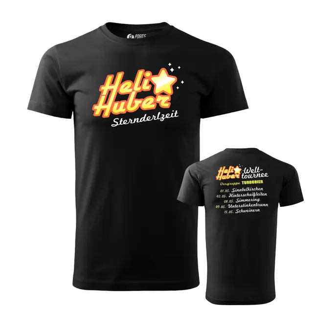 TURBOBIER Heli Huber Shirt mit Tourdaten