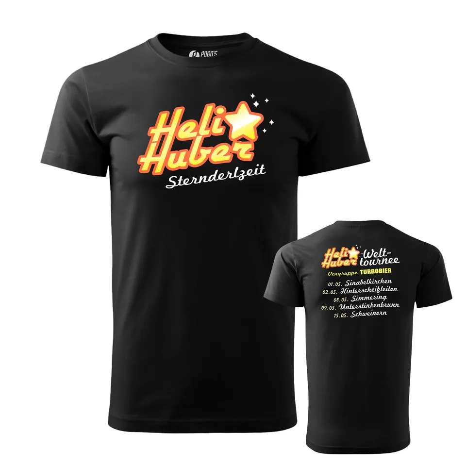 TURBOBIER Heli Huber Shirt mit Tourdaten