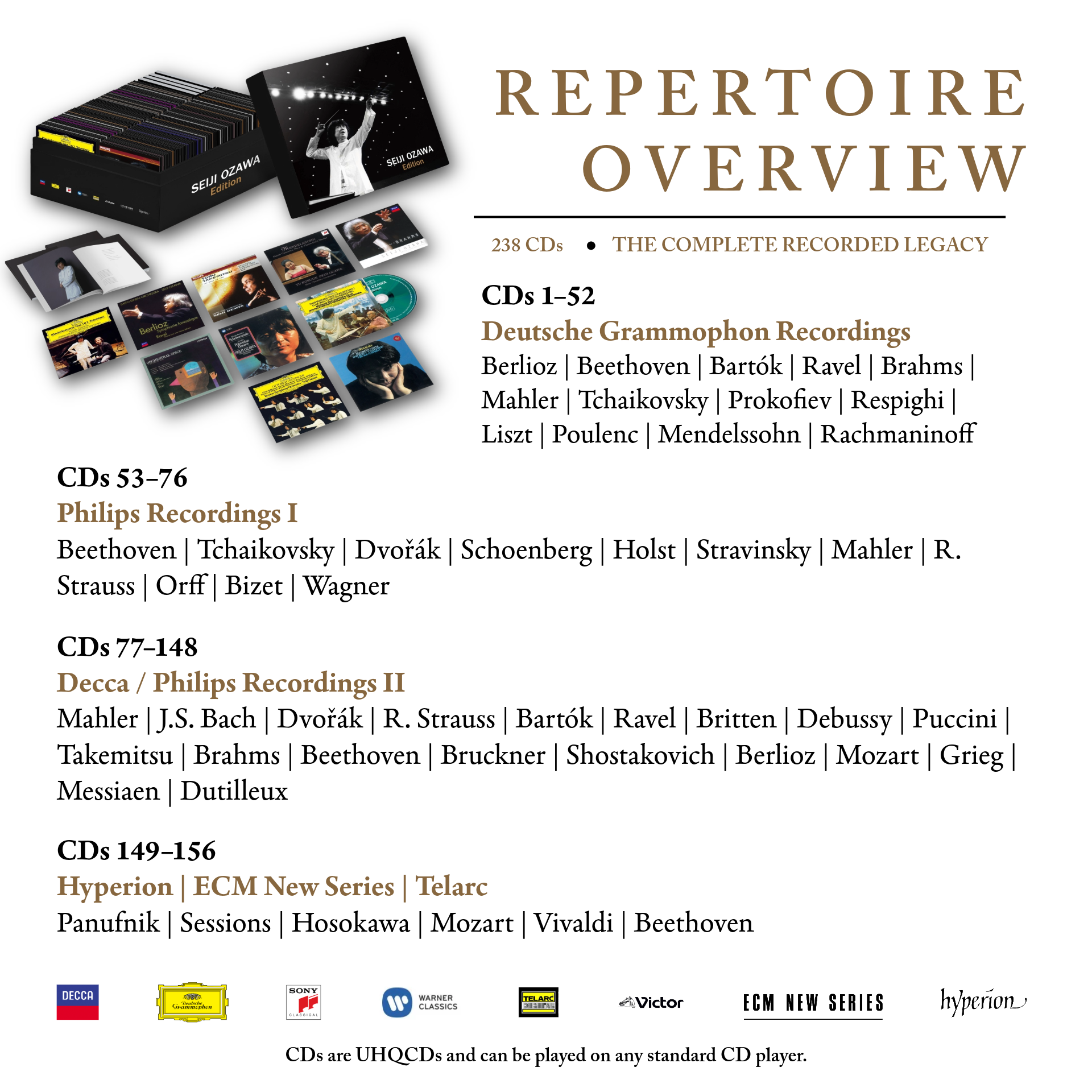Deutsche Grammophon Seiji Ozawa Edition 238 CD UHQCD Box