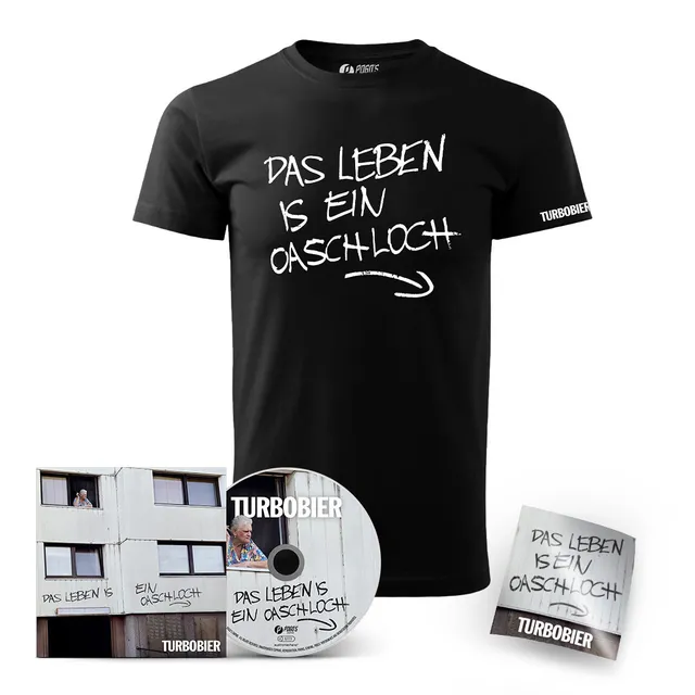 TURBOBIER Das Leben is ein Oaschloch CD Bundle Shirt