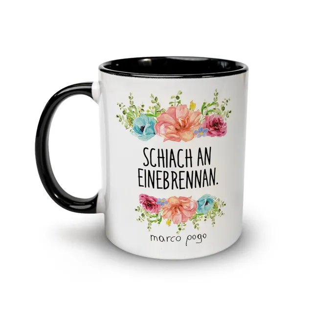 Marco Pogo Schiach an einebrennan Häferl 0,3l Keramik