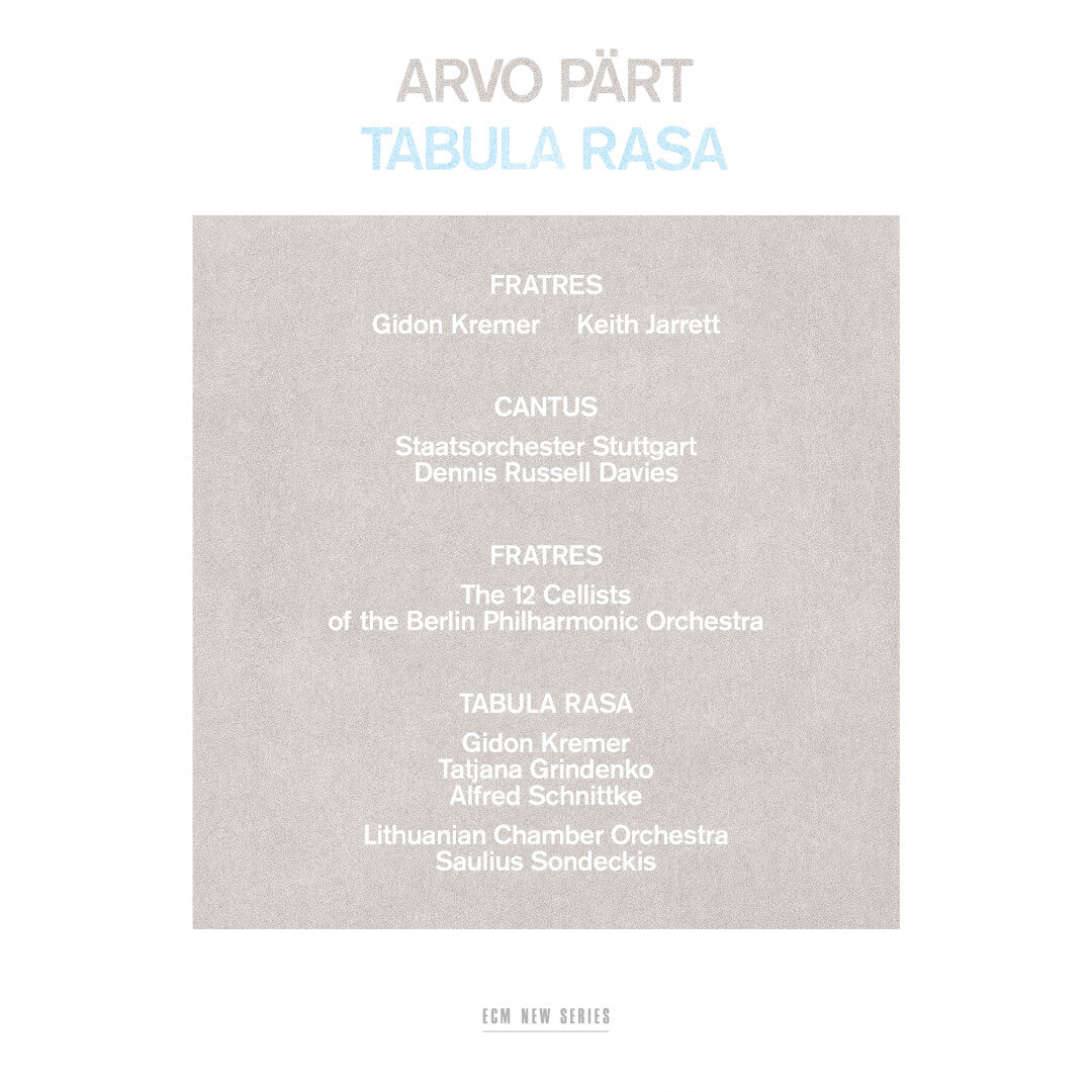 Deutsche Grammophon Arvo Pärt Tabula Rasa Vinyl LP Gatefold