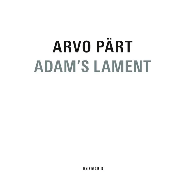 Deutsche Grammophon Arvo Pärt Adam's Lament CD Chor