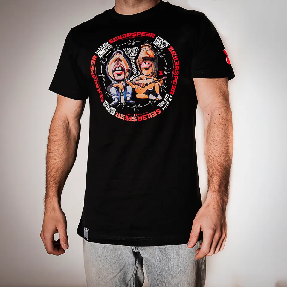 Seiler und Speer Xandl & Franz T-Shirt schwarz Baumwolle