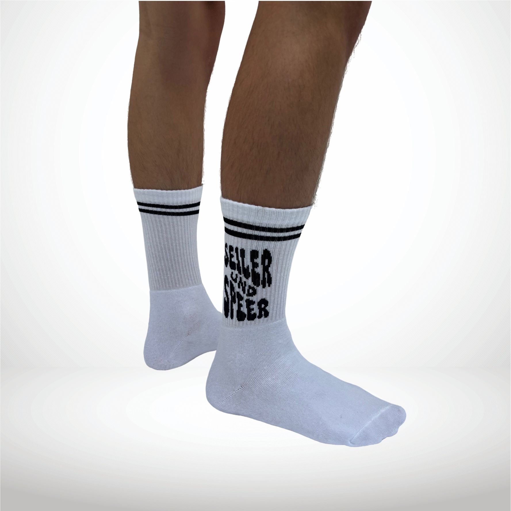 Seiler und Speer Sportsocken schwarz-weiß Allover Baumwolle