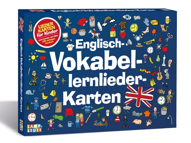 Lamp und Leute Englisch-Vokabellernlieder Bildkarten 15 Karten QR-Code