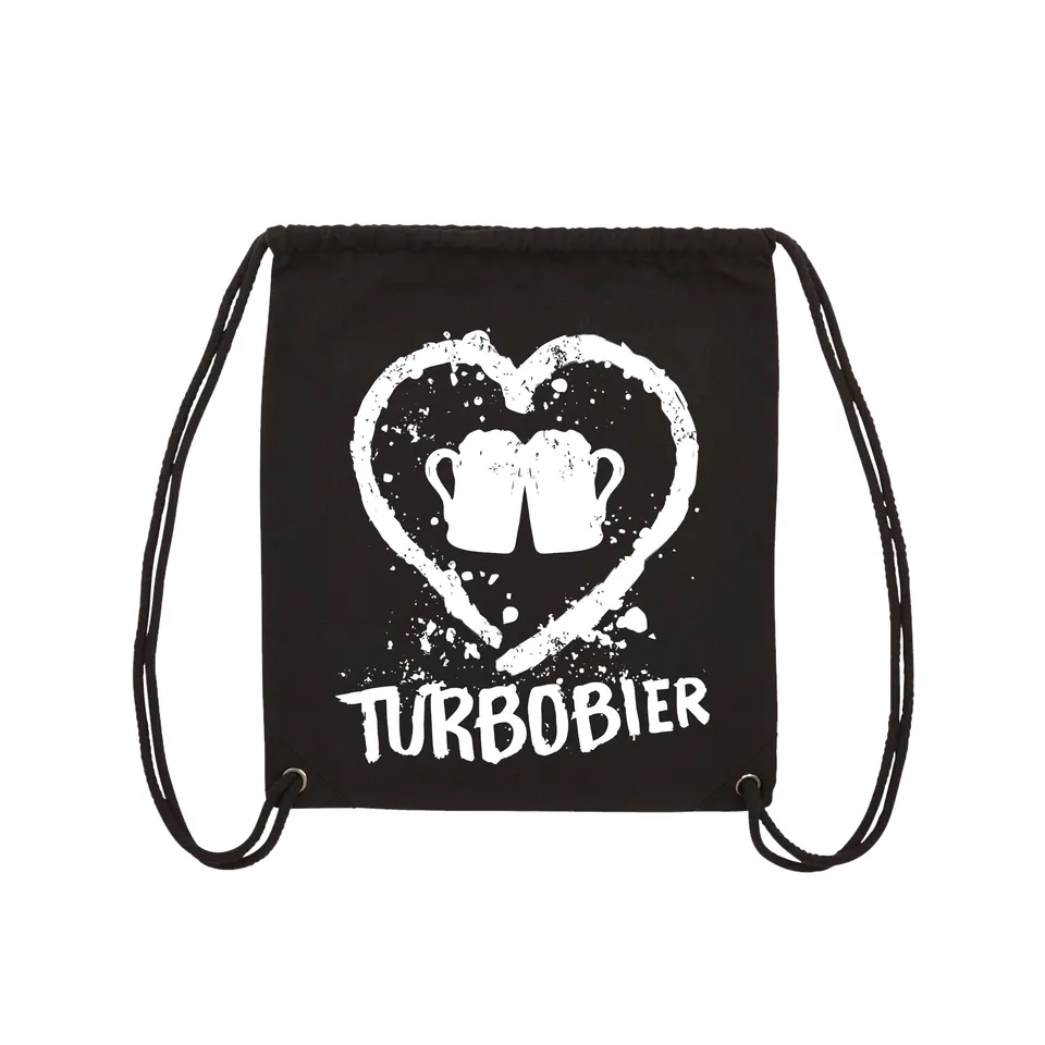 TURBOBIER Herz Turnsackerl Baumwolle