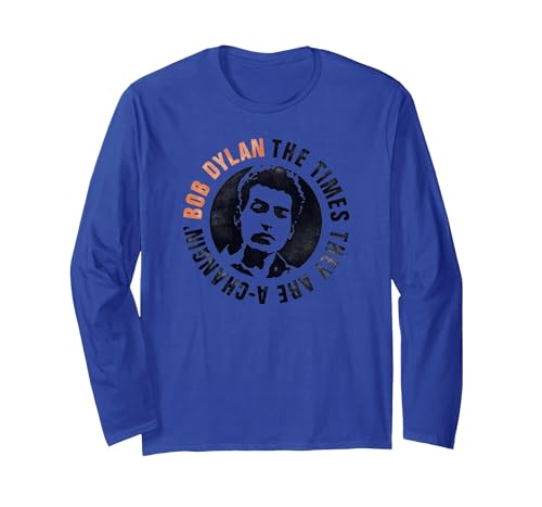 Bob Dylan Die Zeiten Langarmshirt Anthrazit Meliert S