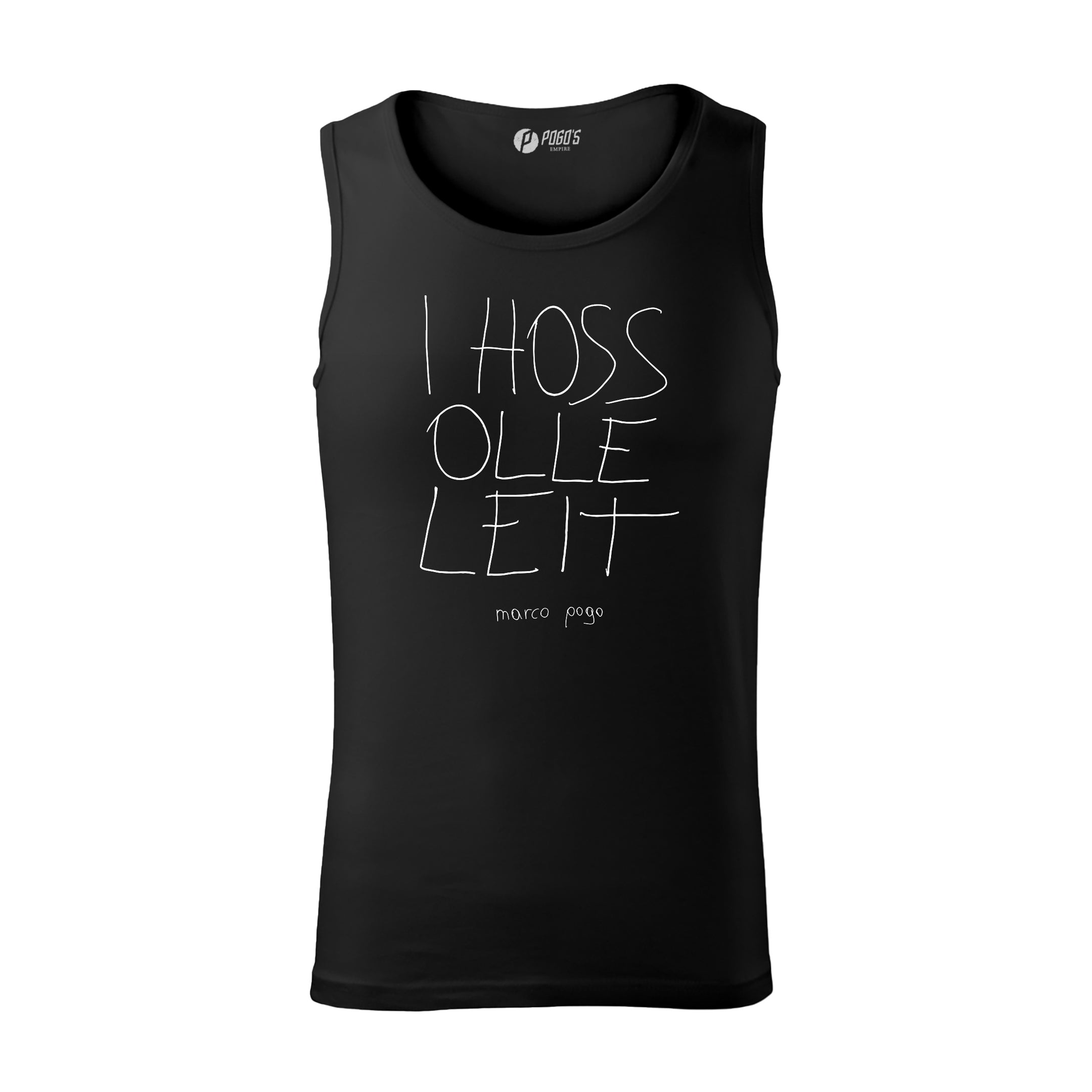 Marco Pogo I hoss olle Leit Tanktop schwarz Baumwolle