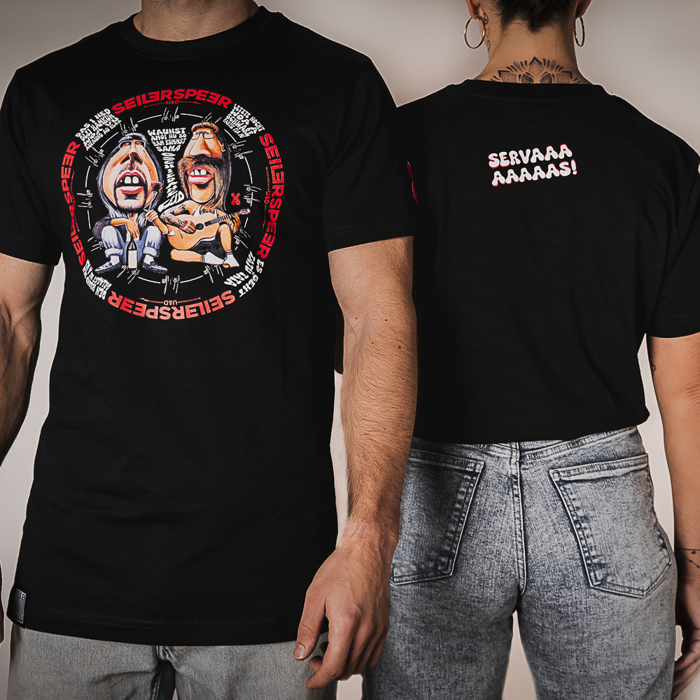 Seiler und Speer Xandl & Franz T-Shirt schwarz Baumwolle