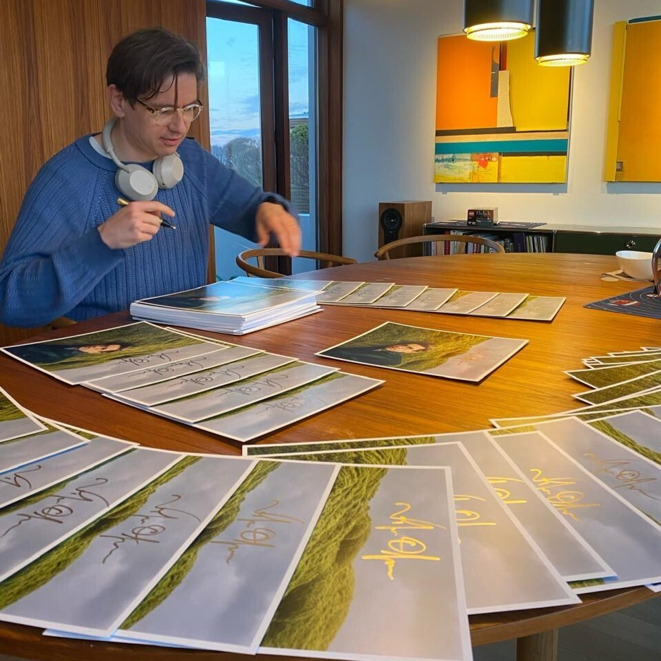 Deutsche Grammophon Víkingur Ólafsson Opus 109 2LP Vinyl signierte Artcard