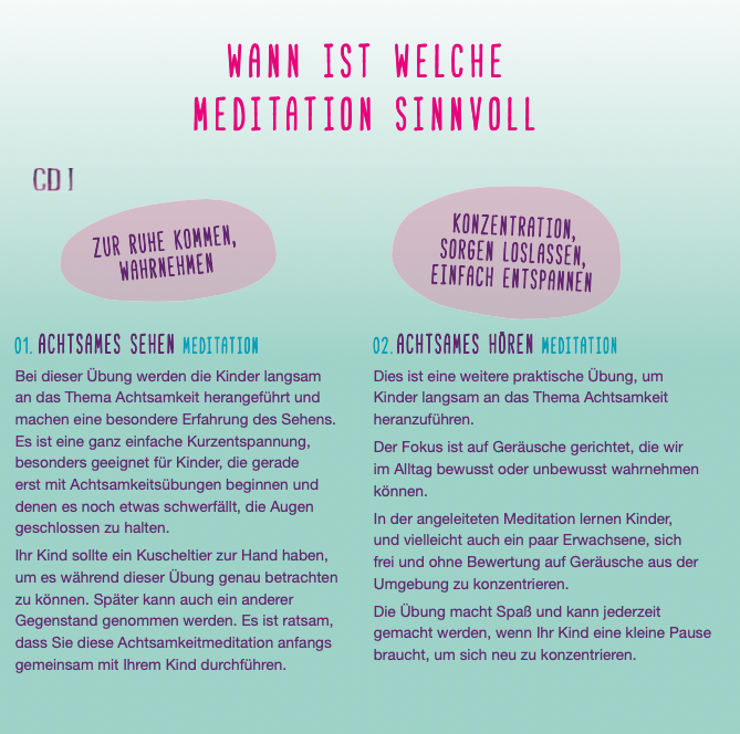 Lamp und Leute Meditationen für Kinder Doppel-CD Achtsamkeit