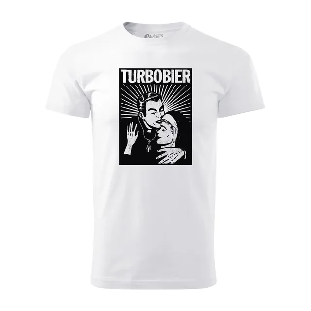 Turbobier Shirt Nonne Baumwoll-Shirt schwarz