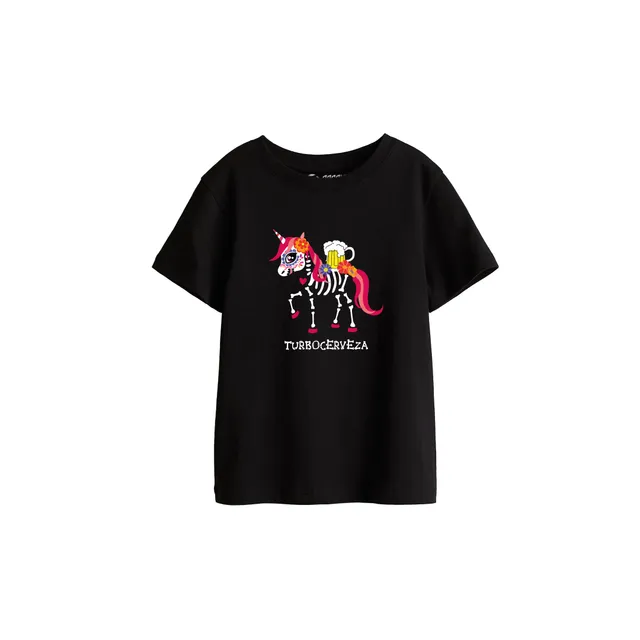 Pogo's Empire Turbobier Dursti de los muertos Kindershirt Skelett