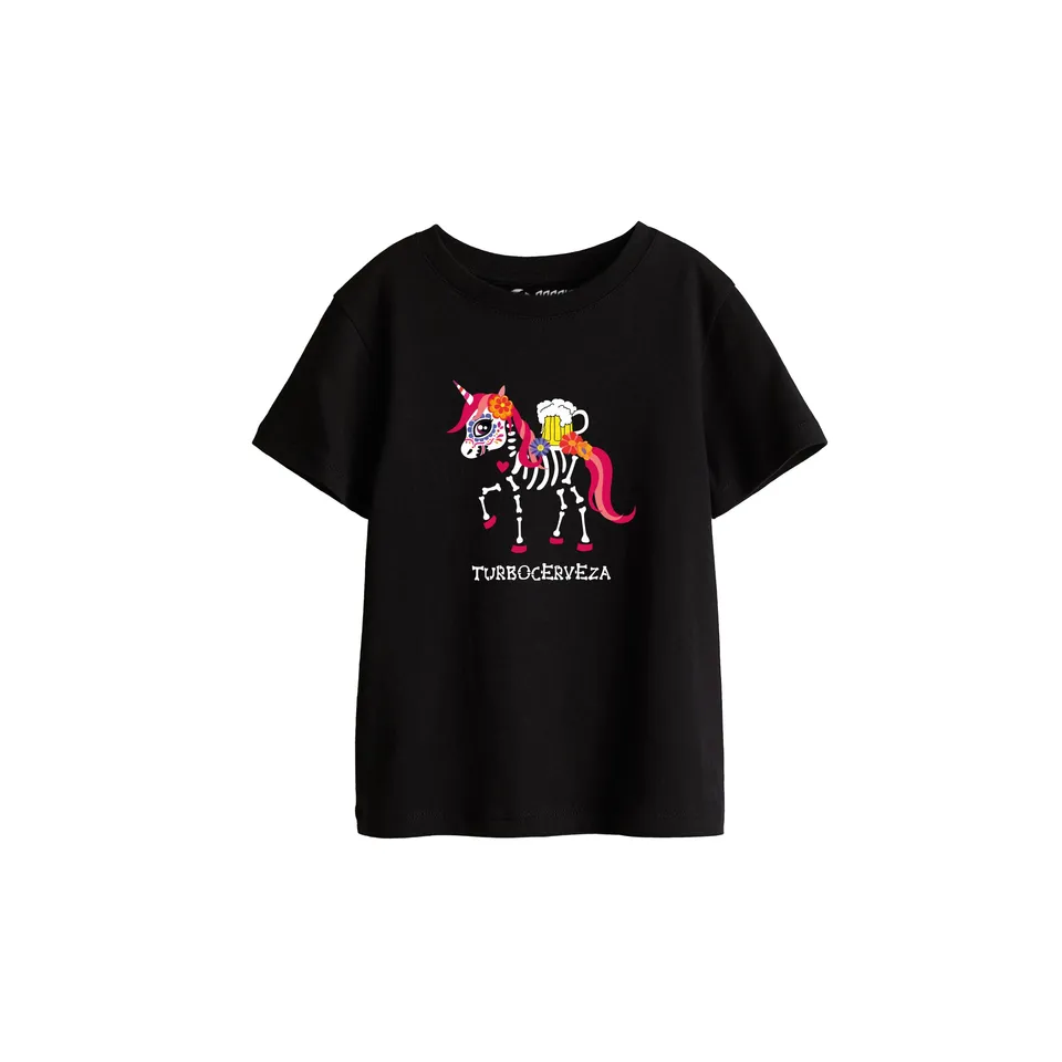 Pogo's Empire Turbobier Dursti de los muertos Kindershirt Skelett