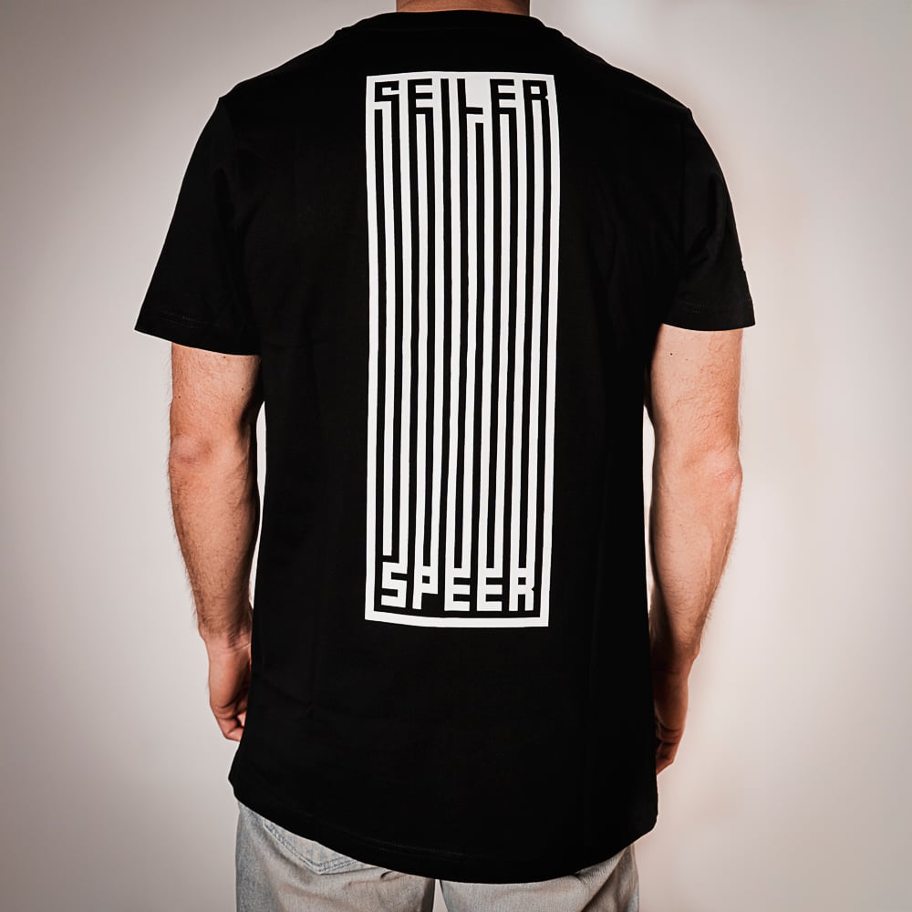 Seiler und Speer Barcode T-Shirt schwarz Unisex Baumwolle