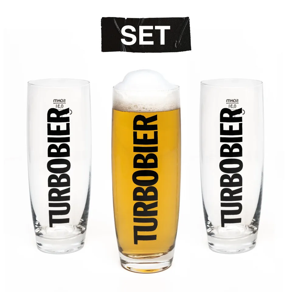 TURBOBIER Bierglasl 3er-Set 0,3l Willibecher
